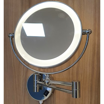 Espelho Flexível C/ Luz com Aumento 3x Cromado 6500