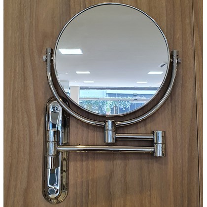Espelho Flexível Dupla Face com Aumento 3x Cromado 6520