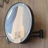 Espelho Flexível Duplo Fixo c/ Iluminação LED Redondo 1X 5X Preto Fosco
