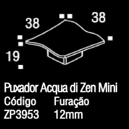 Puxador Acqua Zen Cromado