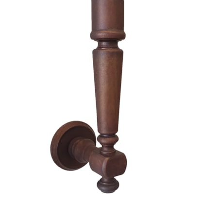 Puxador Alça Clássica Lisa Torneada Ferrugem Duplo