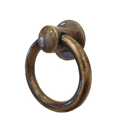 Puxador Argola Grande Latão Antique 70 mm Diâmetro