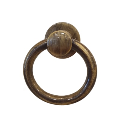 Puxador Argola Grande Latão Antique 70 mm Diâmetro