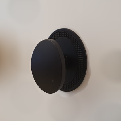 Puxador Beetle com Base Granada Preto Fosco Zen