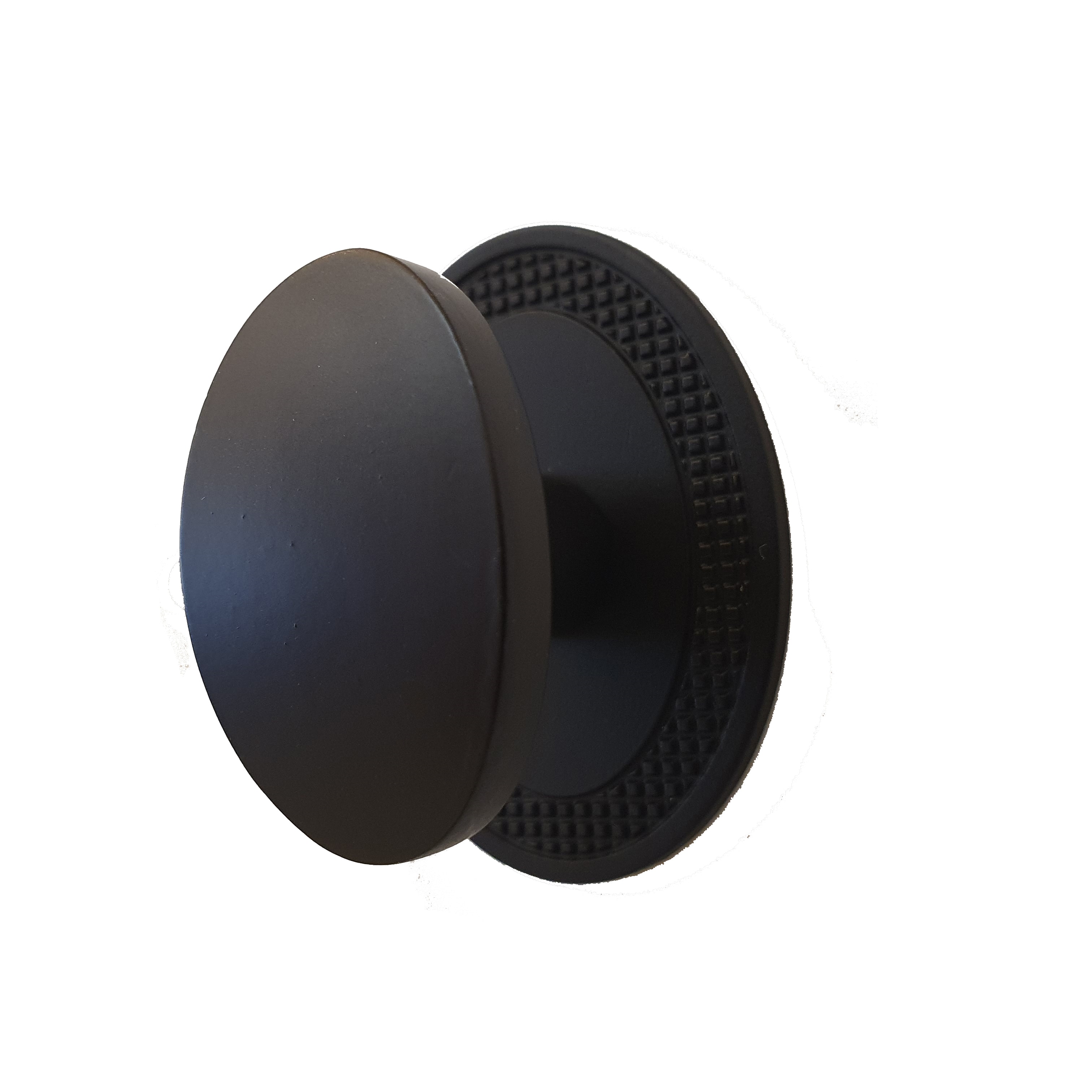 Puxador Beetle com Base Granada Preto Fosco Zen - Blim Blim Fechaduras