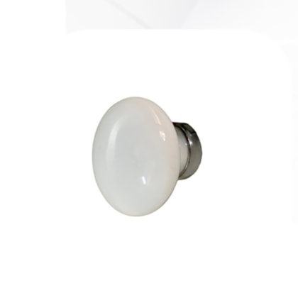 Puxador Cerâmica Porcelana 35 mm Branco