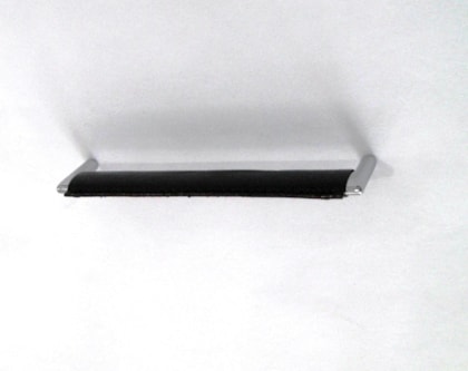 Puxador com Couro Preto M817 Altero Vários Tamanhos