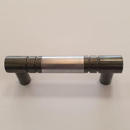 Puxador Fume com Cromado Fosco 8083