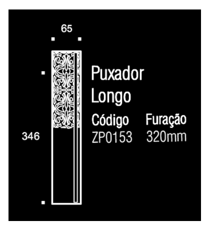 Puxador Longo Belle Époque Zen ZP0153